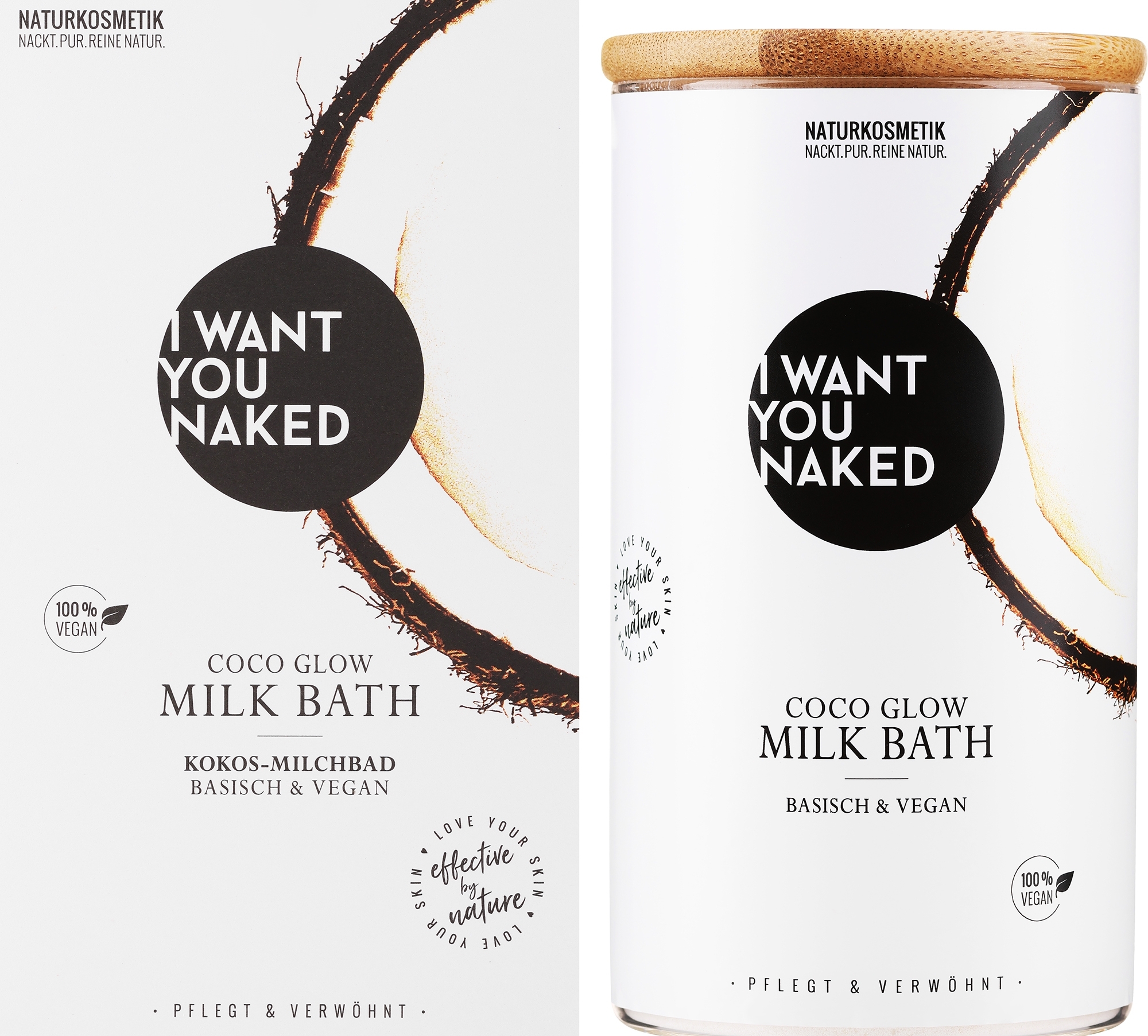 Kosmetyki do kąpieli Coconut Milk & Vitamin E - I Want You Naked Coco Glow Milk Bath — Zdjęcie 400 g