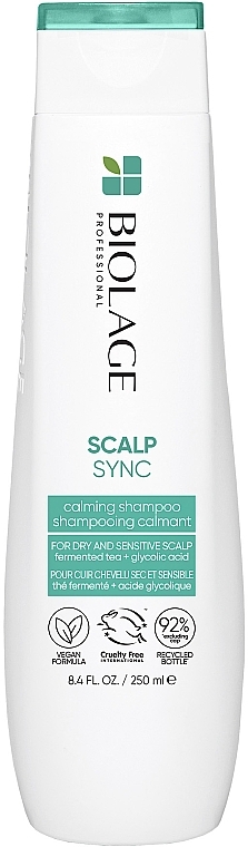 Łagodzący szampon dla suchej lub wrażliwej skóry głowy​ - Biolage Scalp Sync Calming Shampoo — Zdjęcie N1