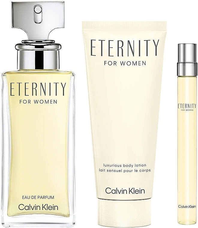 Calvin Klein Eternity For Woman - Zestaw (edp/100ml + b/lot/100ml + edp/10ml) — Zdjęcie N1