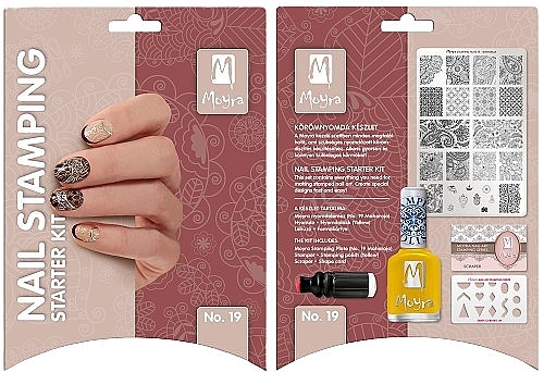 Zestaw do stemplowania dla początkujących №19 - Moyra Nail Stamping Starter Kit — Zdjęcie N1