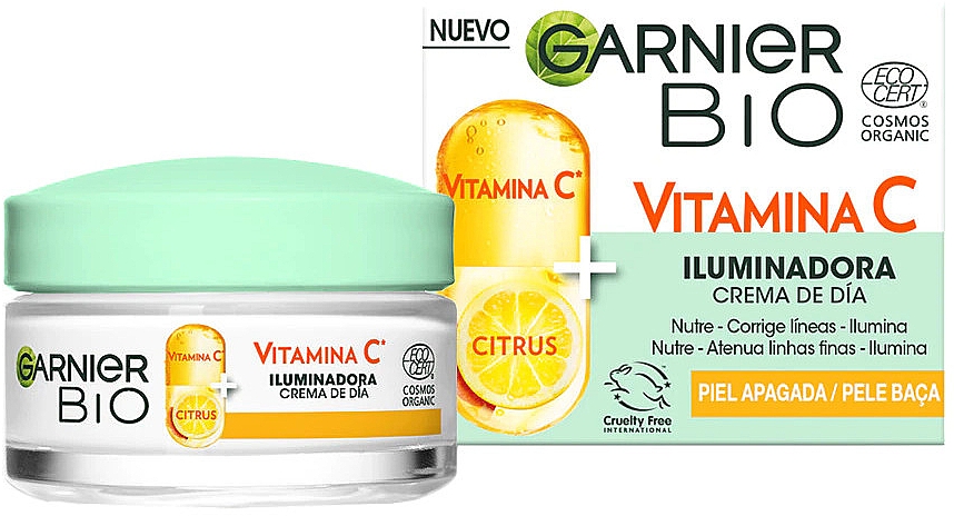 Rozświetlający krem ​​na dzień - Garnier Bio Vitamin C Brightening Day Cream — Zdjęcie N2