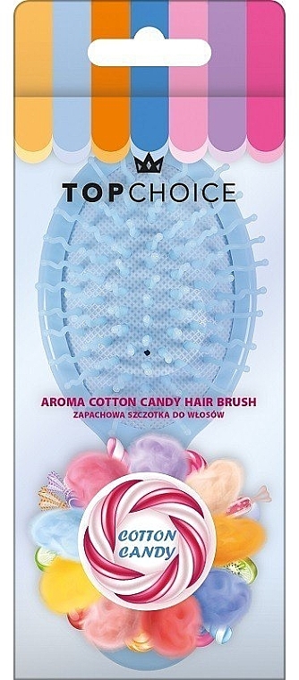 Szczotka do włosów Aroma Cotton Candy, 64401, błękitna - Top Choice Hair Brush — Zdjęcie N1