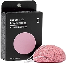 Gąbka do mycia twarzy Różowa glinka - NaturBrush Konjac Facial Sponge Pink Clay — Zdjęcie N1