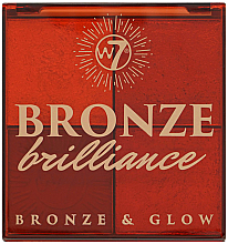 Paleta bronzerów i rozświetlaczy do twarzy - W7 Bronze Brilliance Bronze & Glow Palette — Zdjęcie N2