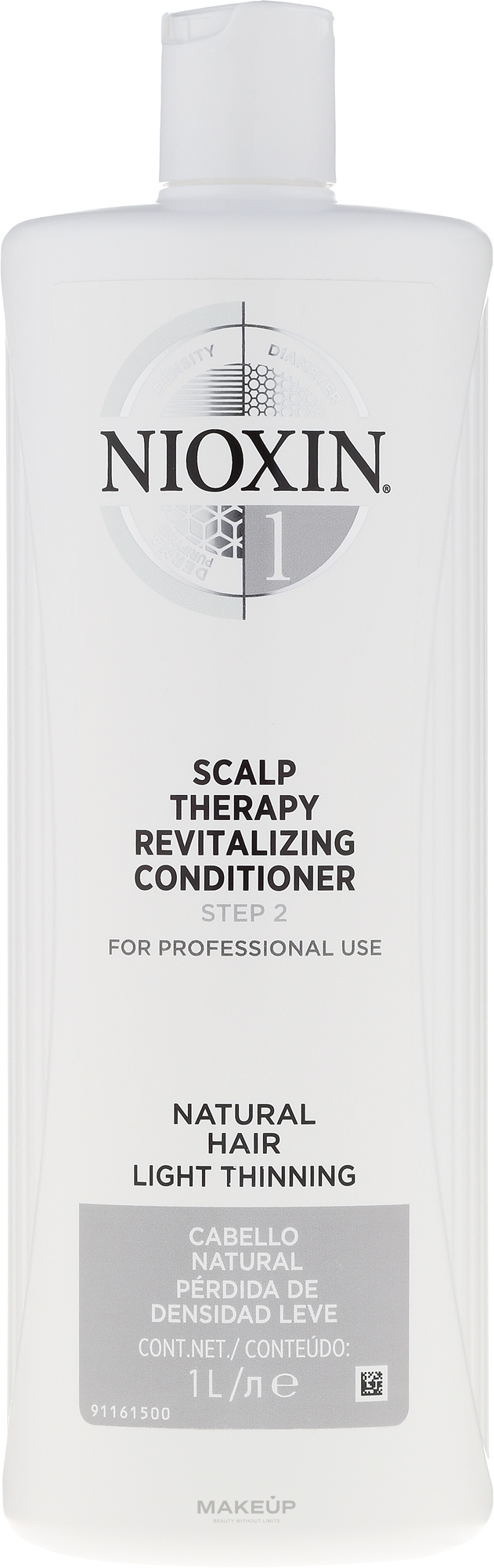 PRZECENA! Rewitalizująca odżywka do skóry głowy i lekko przerzedzających się naturalnych włosów - Nioxin System 1 Natural Hair Scalp Therapy Revitalizing Conditioner Step 2 * — Zdjęcie 1000 ml