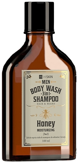 Żel-szampon do mycia ciała, włosów i brody Honey - HiSkin Men Body Wash Gel And Shampoo — Zdjęcie N1