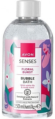 Płyn do kąpieli Biała lilia i piżmo - Avon Senses Floral Burst Bath Bubble — Zdjęcie N1