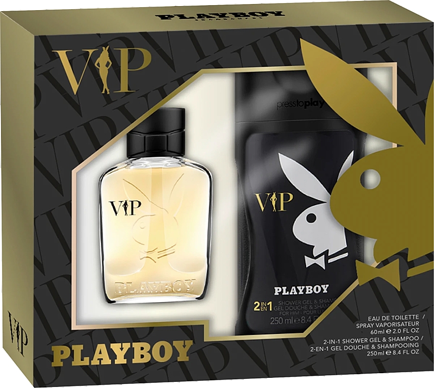 Playboy VIP for Him - Zestaw (edt 60 ml + sh/gel 250 ml) — Zdjęcie N1