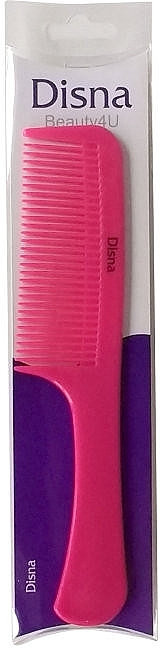 Grzebień do włosów, 22,5 cm, z zaokrąglonym uchwytem, różowy - Disna Beauty4U — Zdjęcie N1