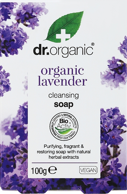 Mydło z ekstraktem z lawendy - Dr Organic Bioactive Skincare Organic Lavender Soap — Zdjęcie N1