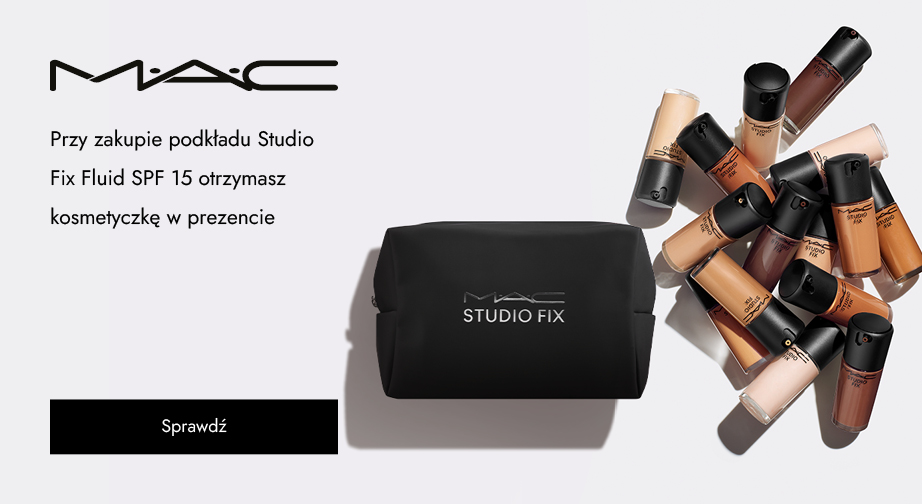 Przy zakupie podkładu M·A·C Studio Fix Fluid SPF 15 otrzymasz kosmetyczkę w prezencie.