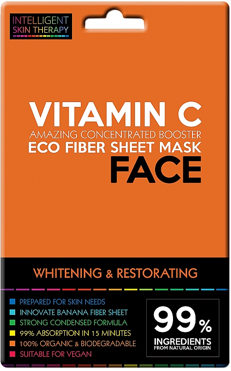 Rozjaśniająco-wzmacniająca maseczka w płachcie z witaminą C - Beauty Face Intelligent Skin Therapy Mask — Zdjęcie N1