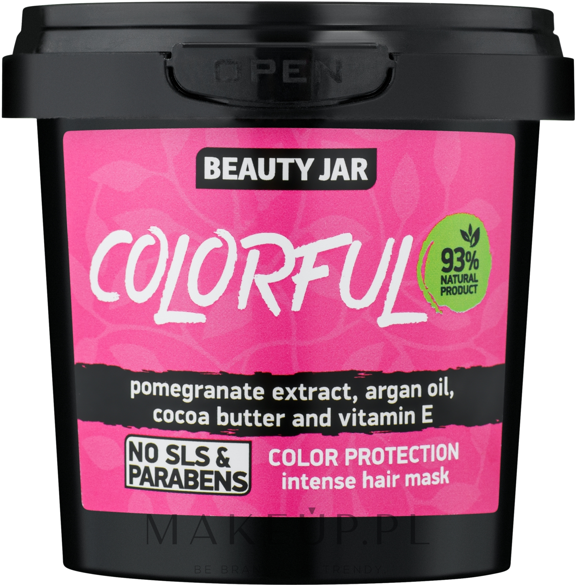 Intensywna maska chroniąca kolor włosów farbowanych - Beauty Jar Colorful Color Protection Intense Hair Mask — Zdjęcie 140 g
