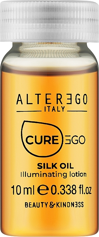 Ampułki na lśniące i gęste włosy - Alter Ego CureEgo Silk Oil Leave-in Illuminating Treatment — Zdjęcie N2