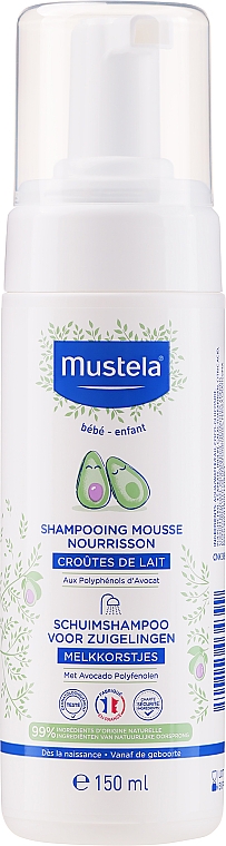 Odżywczy szampon w piance dla niemowląt - Mustela Bebe Foam Shampoo For Newborns — Zdjęcie N3