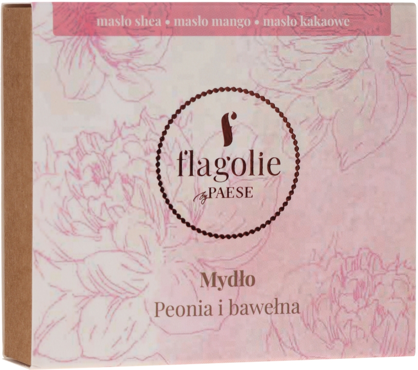 Naturalne mydło wegańskie Piwonia i bawełna - Flagolie by Paese Peony & Cotton  — Zdjęcie N1