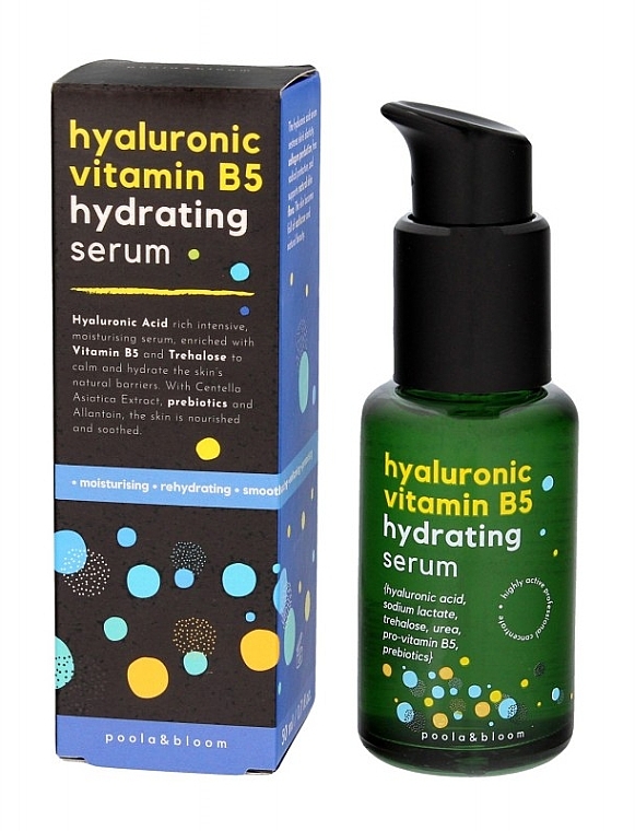 Serum do twarzy z kwasem hialuronowym i witaminą B5 - Poola&Bloom Hyaluronic Vitamin B5 Hydrating Serum — Zdjęcie N1