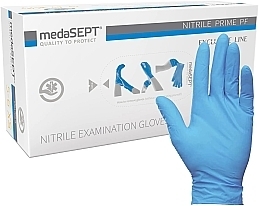 Rękawice nitrylowe, rozmiar L, niebieskie - Medasept Nitrile Examination Gloves — Zdjęcie N1