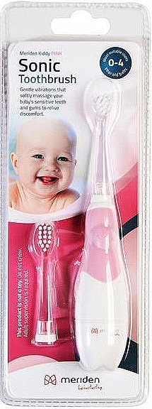 Elektryczna szczoteczka do zębów dla dzieci w wieku 1-4 lat, różowa - Meriden Kiddy Sonic Pink — Zdjęcie N1