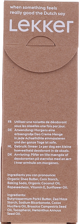 Bezzapachowy naturalny dezodorant w kremie - The Lekker Company Natural Deodorant Neutral — Zdjęcie N3