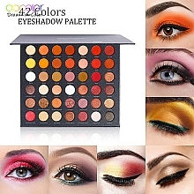 Paleta cieni do powiek, 42 odcienie - Docolor PRO+ 42 Colors Eyeshadow Palette — Zdjęcie N5