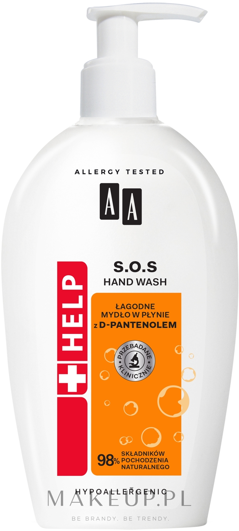 Łagodne mydło w płynie z d-pantenolem - AA Help Mild Liquid Soap SOS With D-Panthenol — Zdjęcie 300 ml