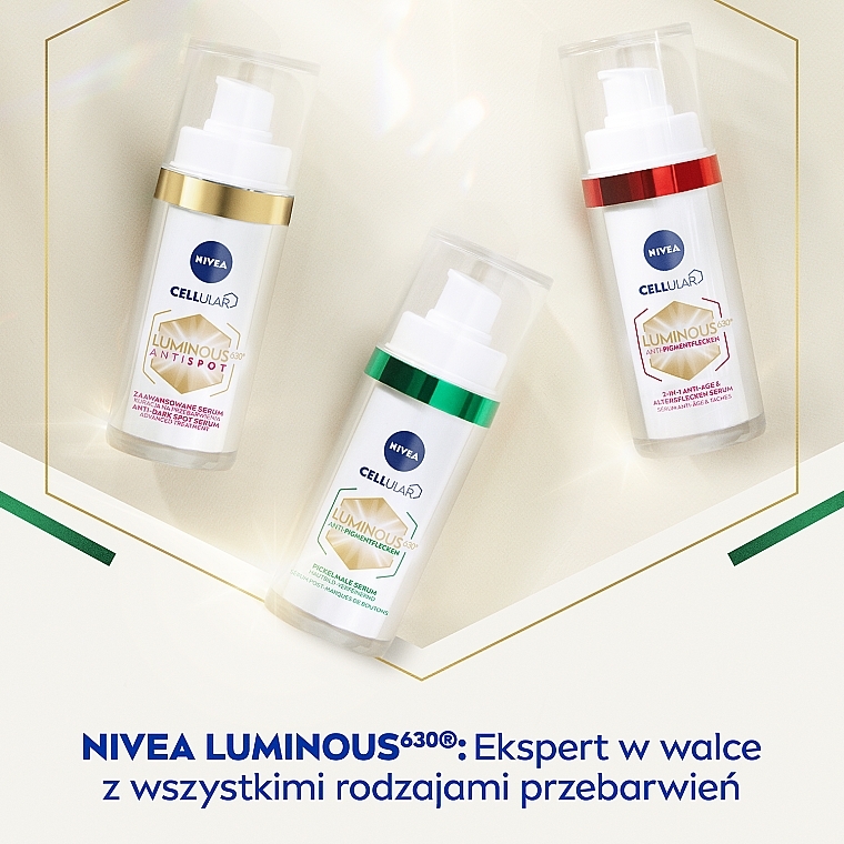 PRZECENA! Udoskonalające serum na przebarwienia po trądziku - NIVEA Luminous 630 Serum Anti-Pigmentflecken * — Zdjęcie N6