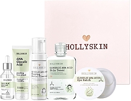 Zestaw, 5 produktów - Hollyskin Glycolic AHA Acid Care Maxi Set — Zdjęcie N2