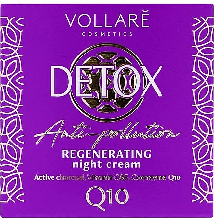 Regenerujący krem ​​do twarzy na noc - Vollare Cosmetics Detox Anti-Pollution Regenerating Night Cream — Zdjęcie N2