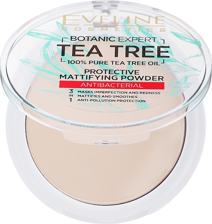 Puder antybakteryjny - Eveline Cosmetics Tea Tree — Zdjęcie N2