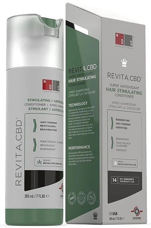 Odżywka stymulująca wzrost włosów - DS Laboratories Revita CBD Conditioner Hair Stimulating — Zdjęcie N1