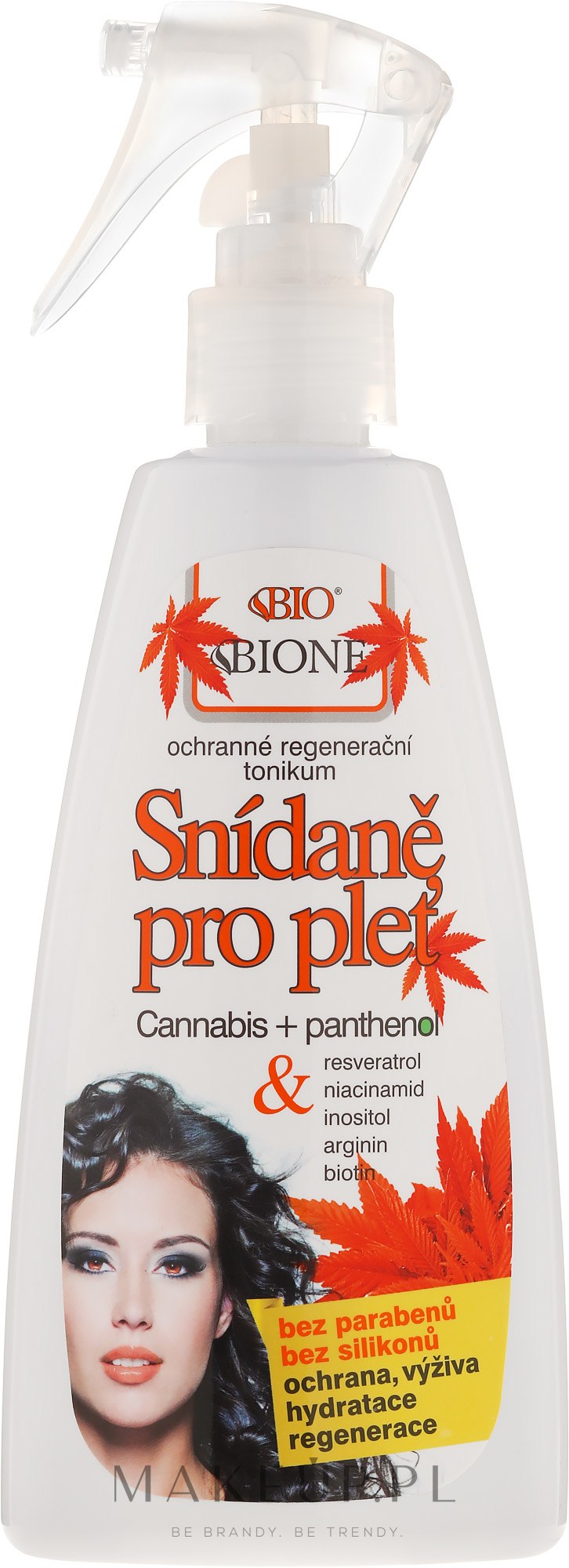 Orzeźwiający tonik do twarzy z olejem konopnym - Bione Cosmetics Cannabis Tonic — Zdjęcie 260 ml