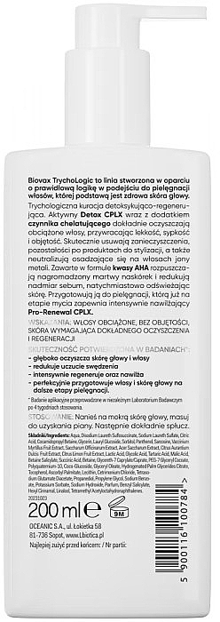 Trychologiczny szampon do włosów i skóry głowy - L'biotica Biovax Trychologic Advanced Detox Shampoo — Zdjęcie N2