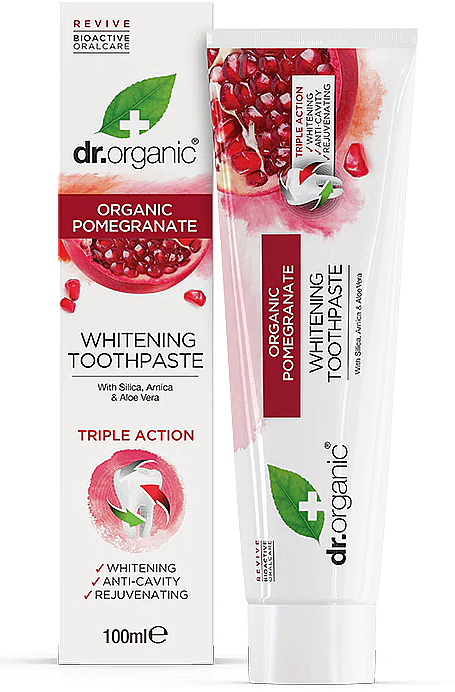 Pasta do zębów Granat - Dr Organic Pomegranate Whitening Toothpaste — Zdjęcie N1