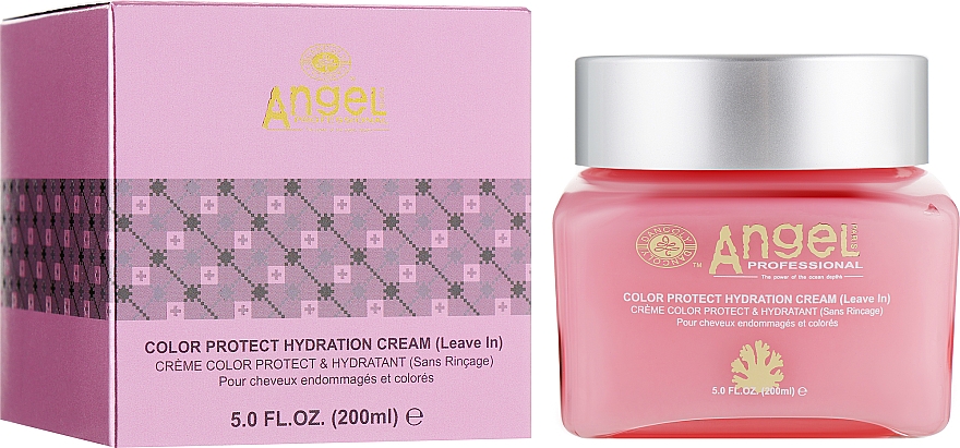 Nawilżający krem do włosów farbowanych - Angel Professional Paris Color Protect Cream — Zdjęcie N1