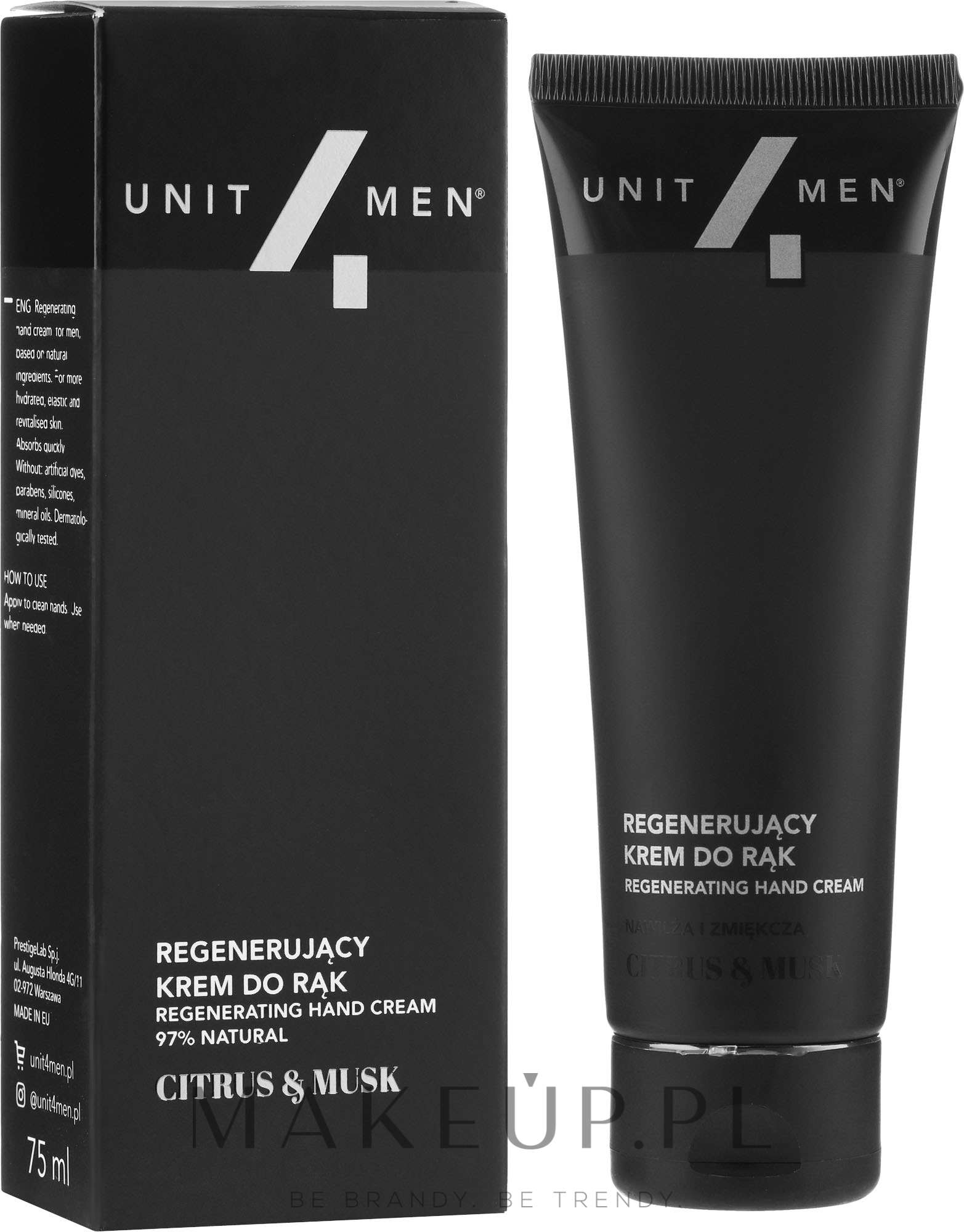 Regenerujący krem do rąk dla mężczyzn - Unit4Men Citrus & Musk Revitalizing Hand Cream — Zdjęcie 75 ml