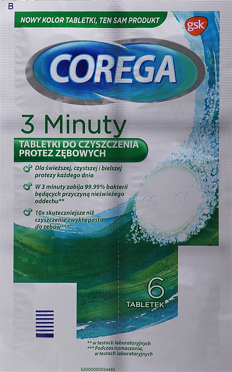 Antybakteryjne tabletki do czyszczenia protez - Corega Bio Tabs Denture Cleaning