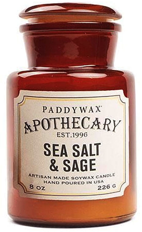 Świeca zapachowa w słoiku - Paddywax Apothecary Artisan Made Soywax Candle Sea Salt & Sage — Zdjęcie N1