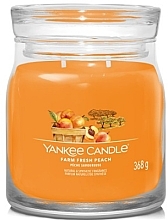 Świeca zapachowa w słoiku Farm Fresh Peach, 2 knoty - Yankee Candle Singnature  — Zdjęcie N1