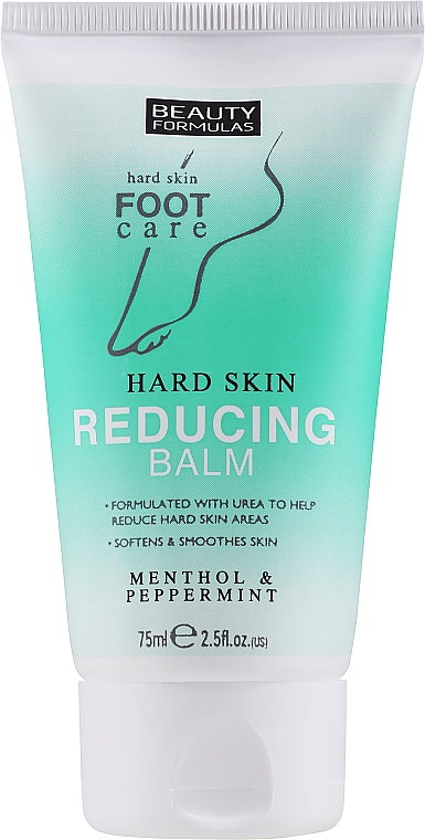 Odświeżający balsam do stóp - Beauty Formulas Hard Skin Reducing Balm Menthol & Peppermint — Zdjęcie N1