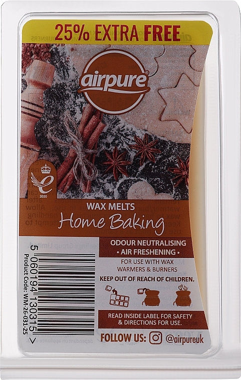 Wosk do kominka zapachowego - Airpure Home Baking Wax Melts — Zdjęcie N1