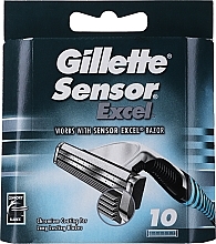 Wymienne wkłady do maszynki, 10 szt. - Gillette Sensor Excel — Zdjęcie N1