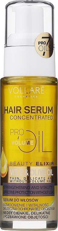 Serum do włosów cienkich i delikatnych Wzmocnienie i witalność - Vollaré Pro Oli Volume Hair Serum — Zdjęcie N2