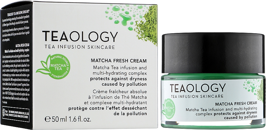 Odświeżający krem do twarzy z matchą - Teaology Matcha Tea Matcha Fresh Cream — Zdjęcie N1