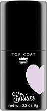 Hybrydowy top coat z połyskującymi drobinkami - Elisium Snow Top Coat Shiny — Zdjęcie N1