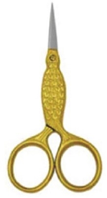 Nożyczki do manicure - Accuram Instruments Half Gold Fancy Fish Scissor Str 9cm — Zdjęcie N1