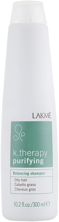 Balansujący szampon do włosów przetłuszczających się - Lakmé K.Therapy Purifying Shampoo — Zdjęcie N1
