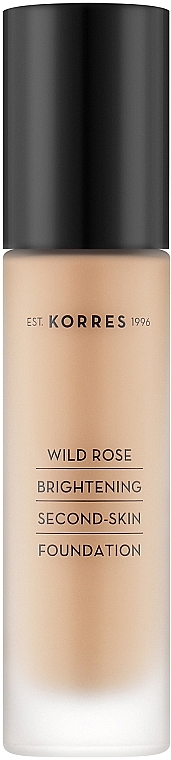 Rozjaśniający podkład do twarzy SPF 15 - Korres Wild Rose Brightening Second Skin Foundation — Zdjęcie N1