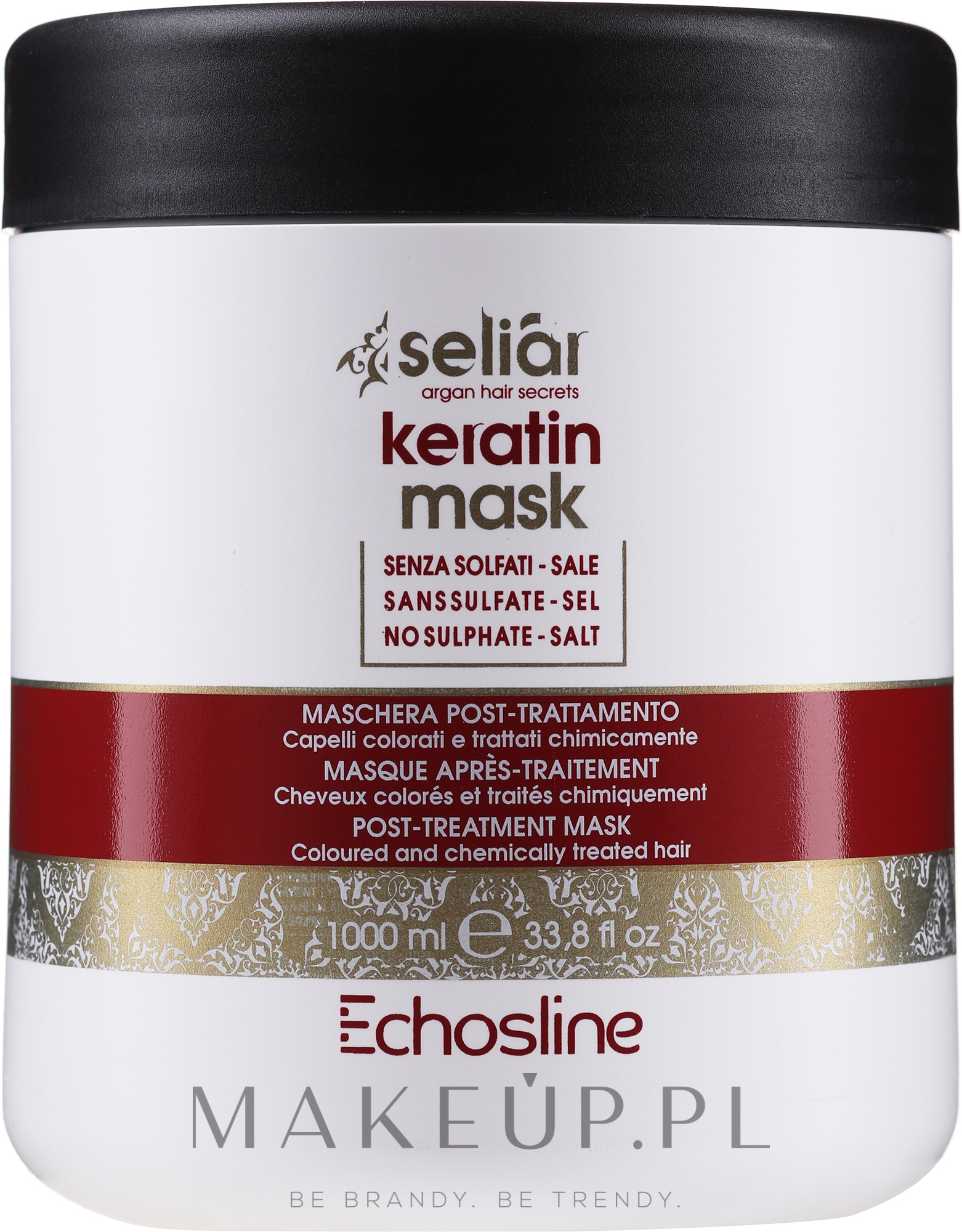 Maska keratynowa do włosów - Echosline Seliar Keratin Mask — Zdjęcie 1000 ml