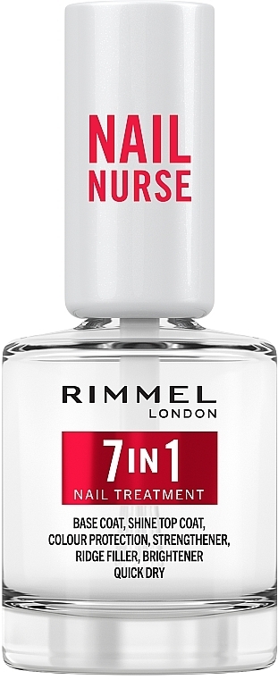 Baza pod lakier i utrwalacz 7 w 1 - Rimmel Nail Nurse 7 in 1 Nail Treatment — Zdjęcie N1